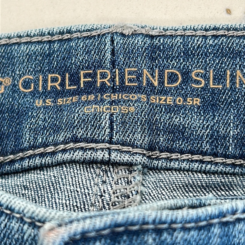 Chico’s Girlfriend Slim Ankle Patchwork Pocket An… - image 5